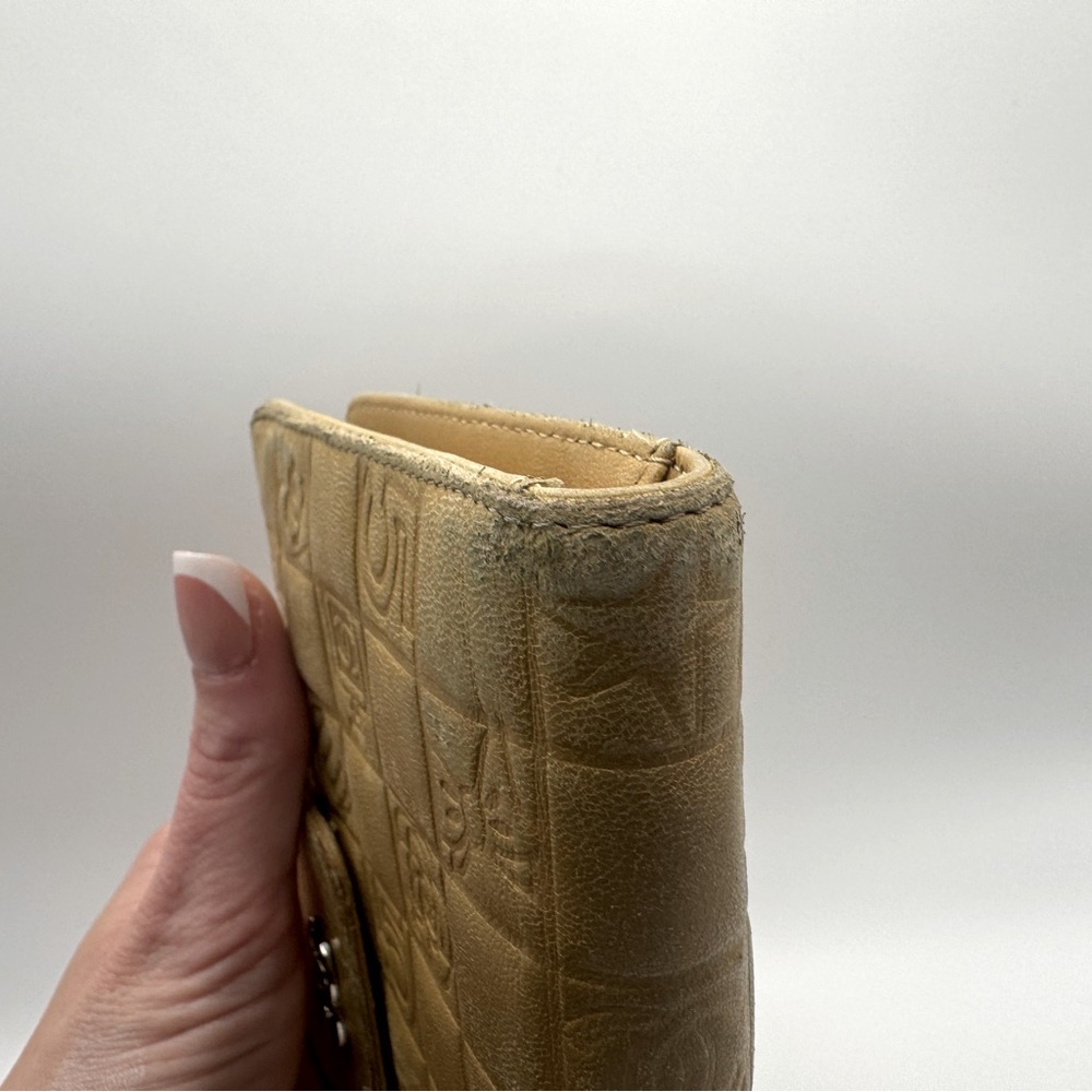 Chanel Long Wallet with Coin Pocket Precious Symbols Camel Leather Authentic y2k - Picture 4 of 16